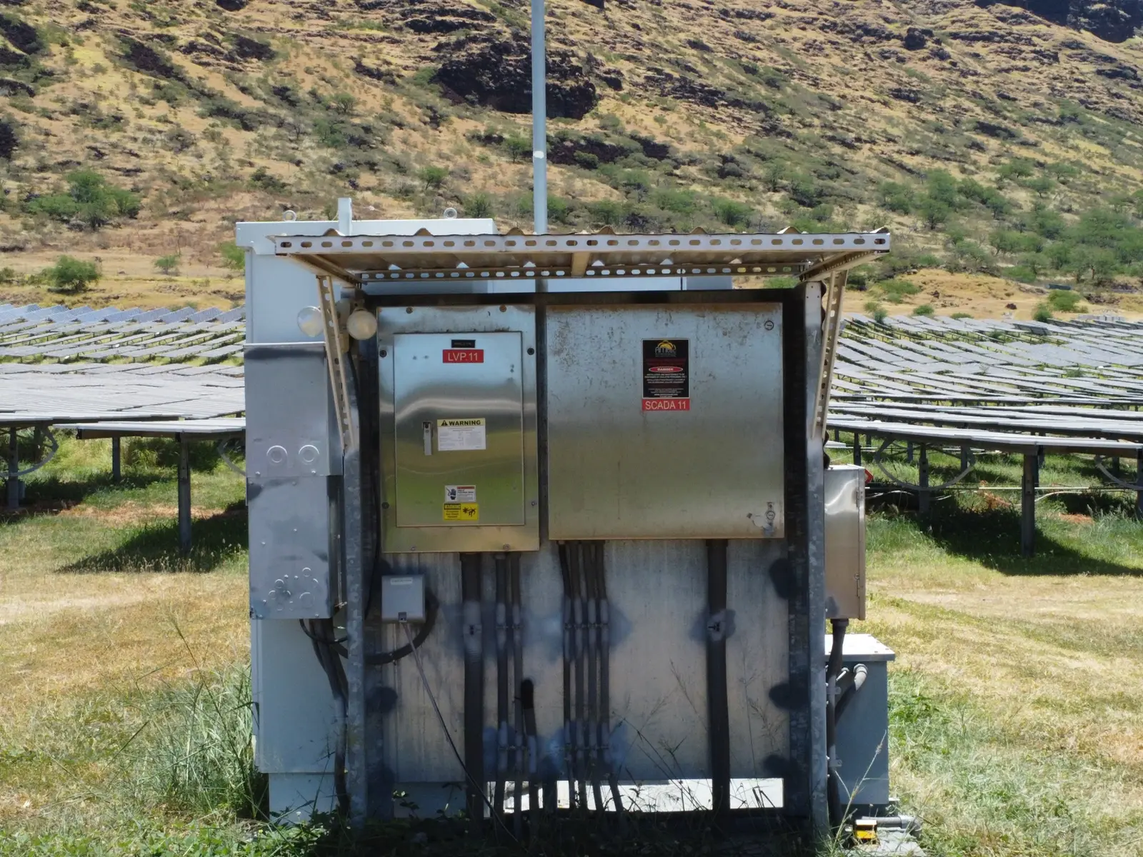 Electrical equipment at a solar farm