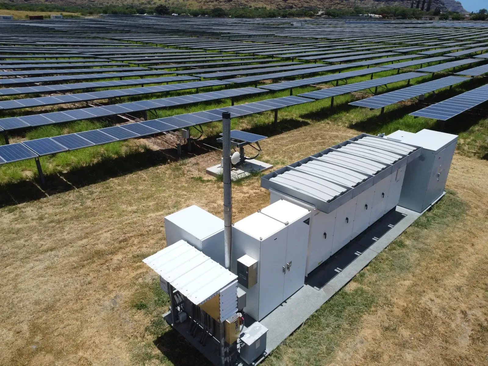 Solar restoration equipment and panels from above